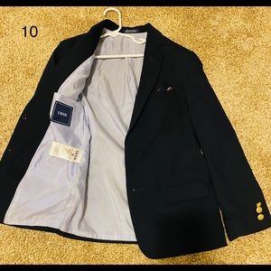 Boys suit jacket with pocket square size 10